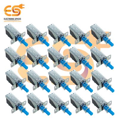 SW-3-2 5A/40A 250V 2 Pin Metal Body Panel Mount Plastic Handles Push Switches Pack of 20pcs